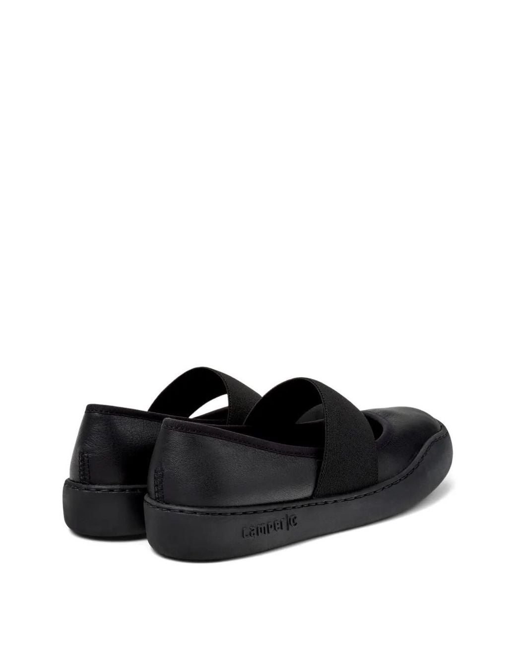 Camper White Peu Touring Elasticated-Strap Ballet Flats
