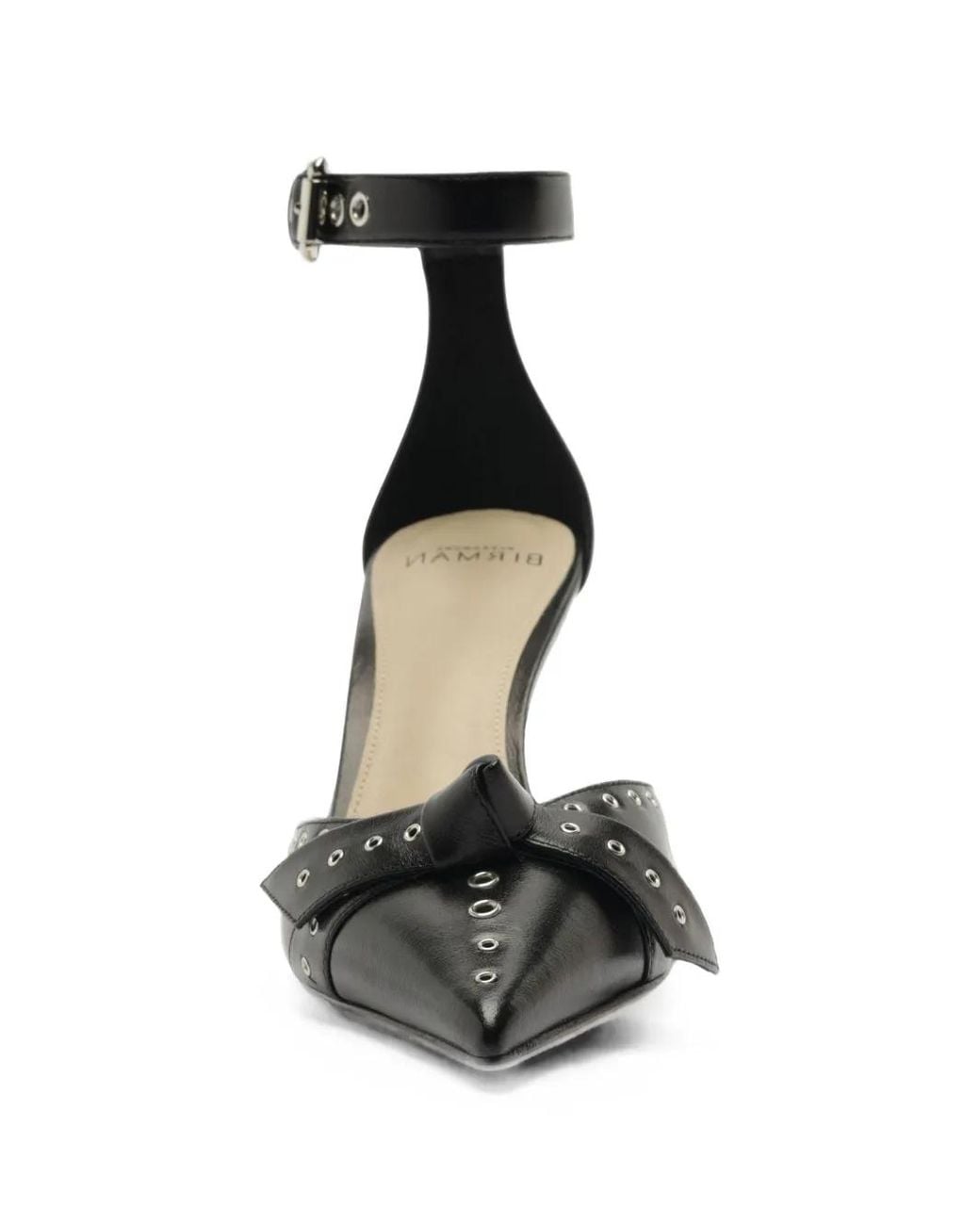 Alexandre Birman Black Clarita Eyelet-Embellished Pumps