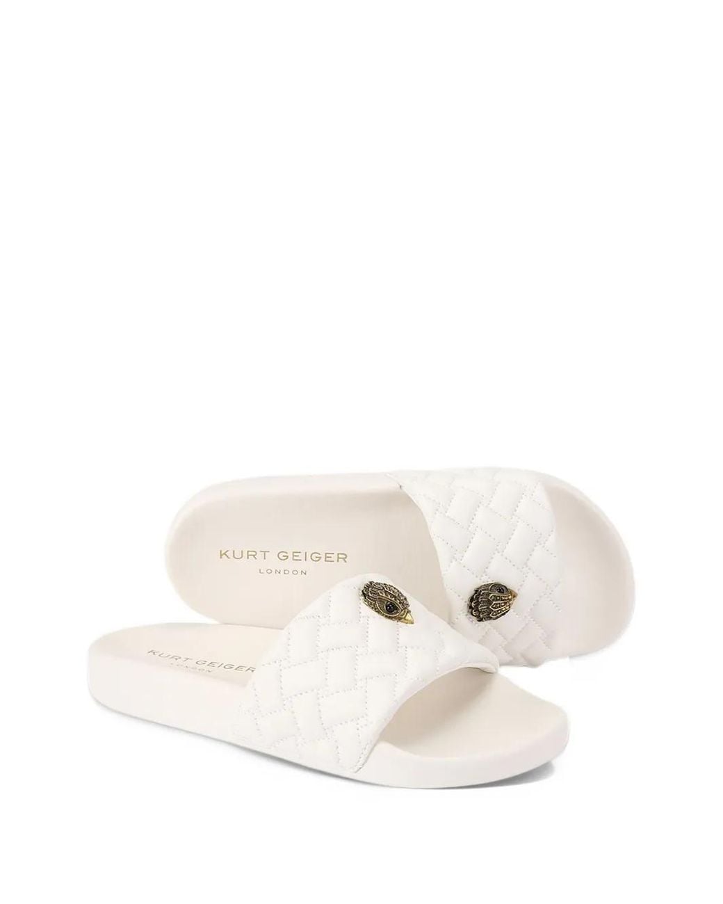 Kurt Geiger White Meena Eagle Slide