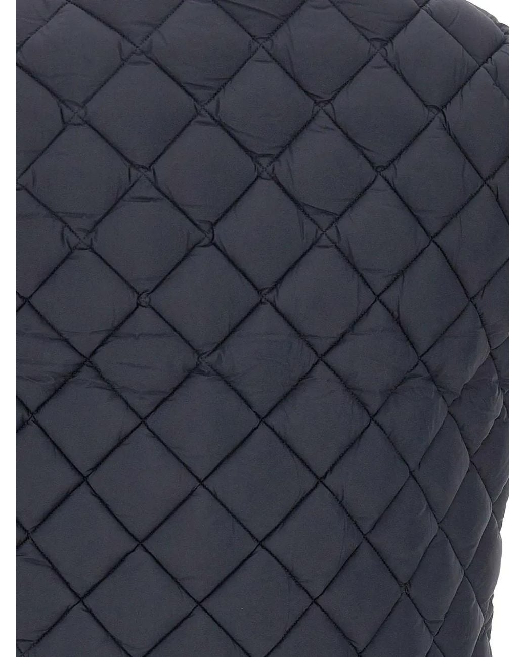 Save The Duck Blue Diamond-Quilted Gilet for men