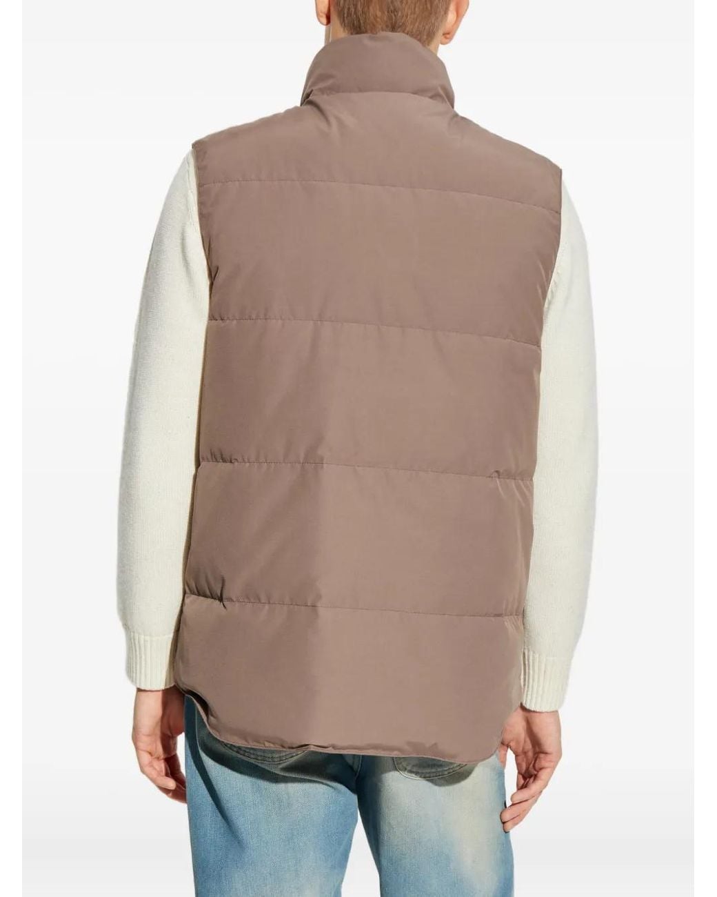 Canada Goose Brown Quilted Vest 'Garson' for men