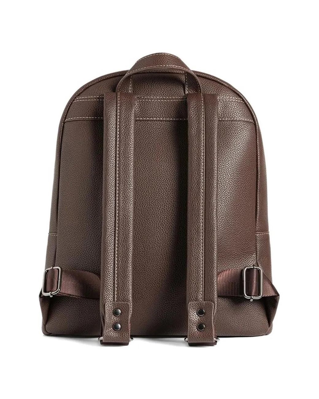 Manière De Voir Brown Lyon Suede Panel Backpack for men