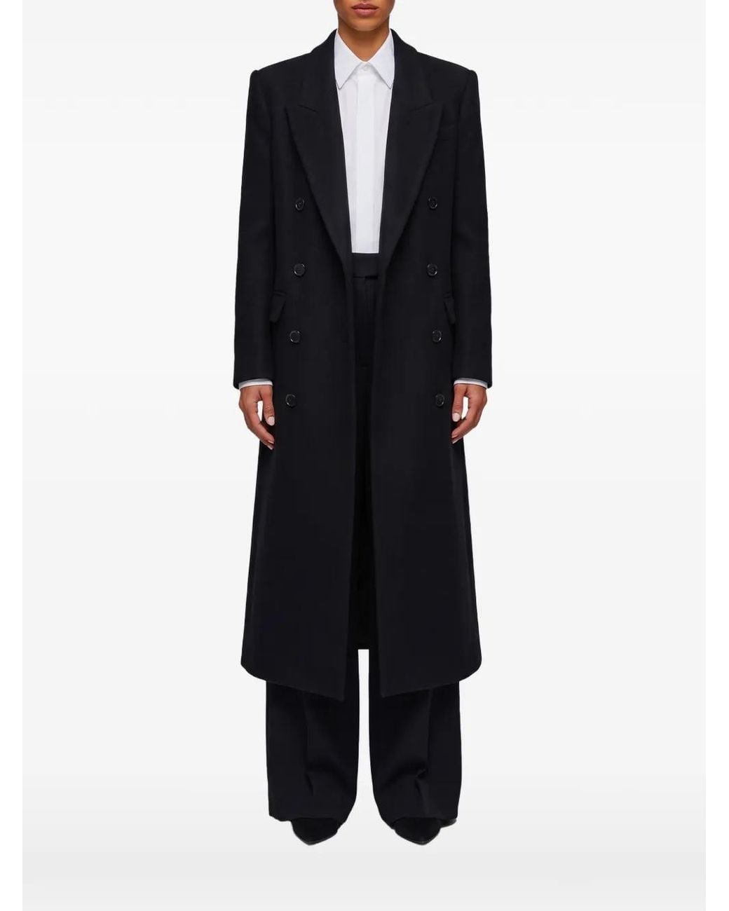 IVY & OAK Black Chloris Double-Breasted Coat