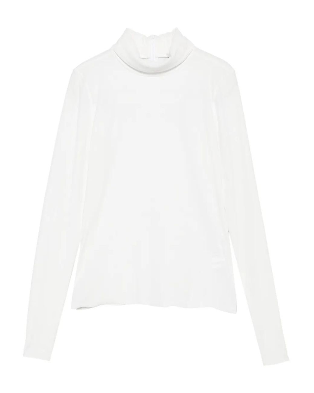 Dorothee Schumacher White Turtleneck Long-Sleeve Top