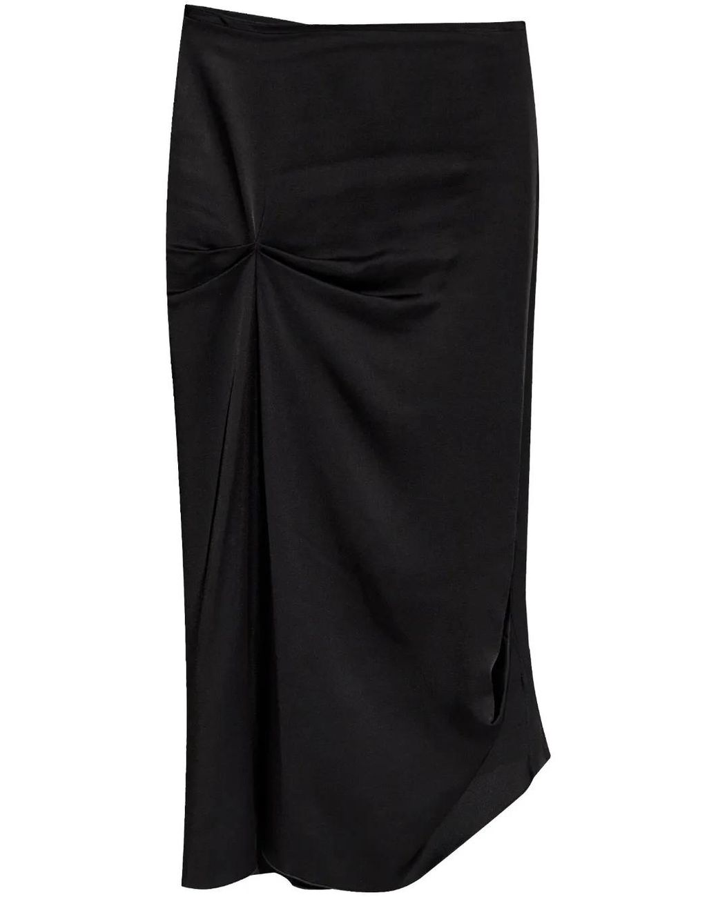 Victoria Beckham Black Draped Skirt
