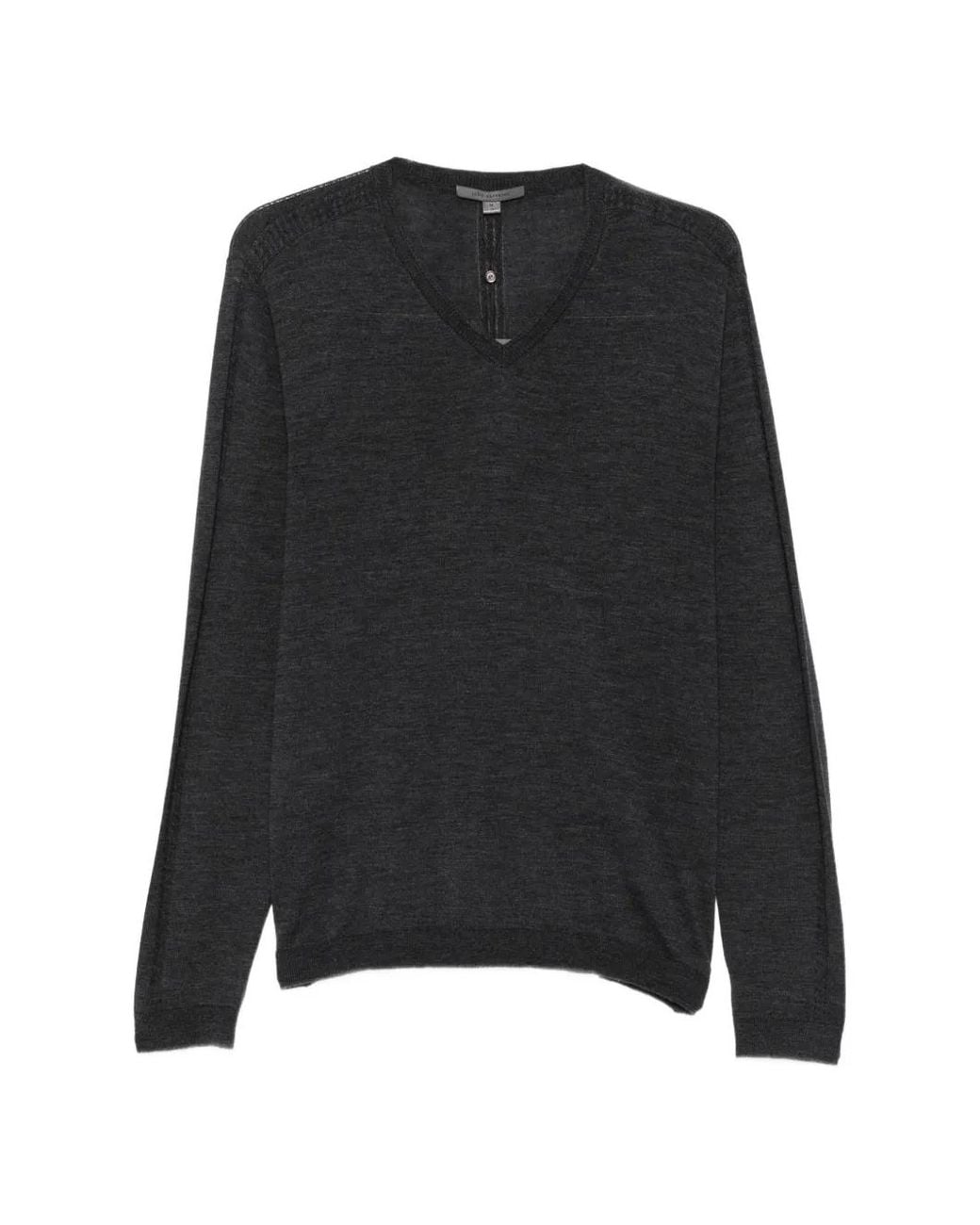 John Varvatos Black V-Neck Sweater for men