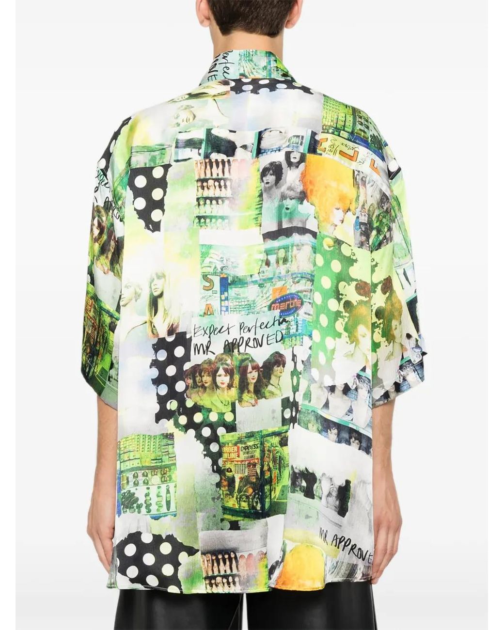 Martine Rose Green Boxy Wrap Shirt for men