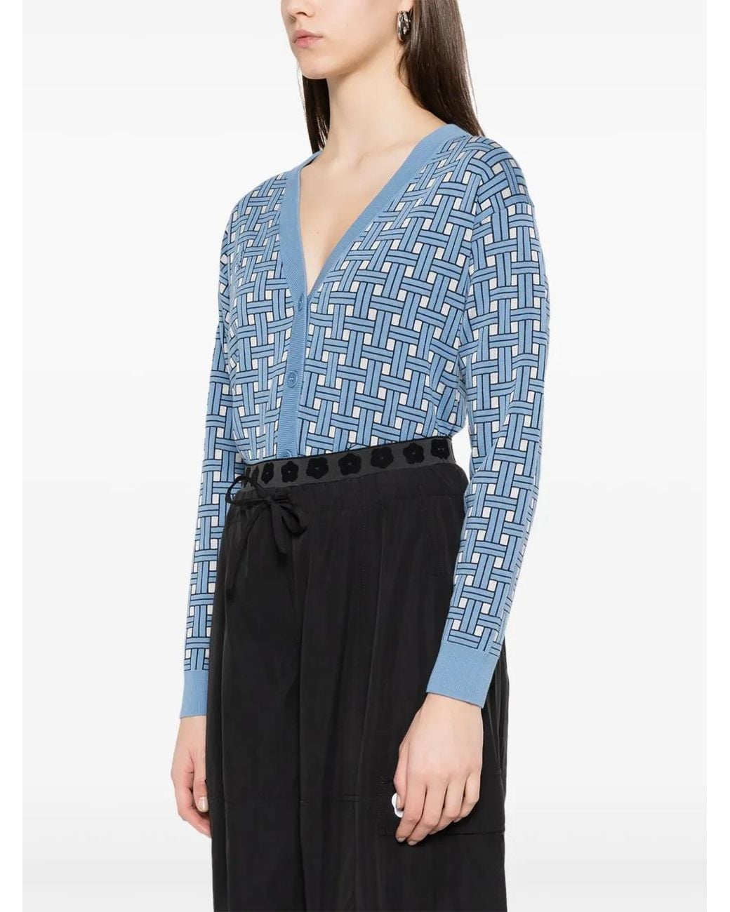 KENZO Blue Weave Cardigan
