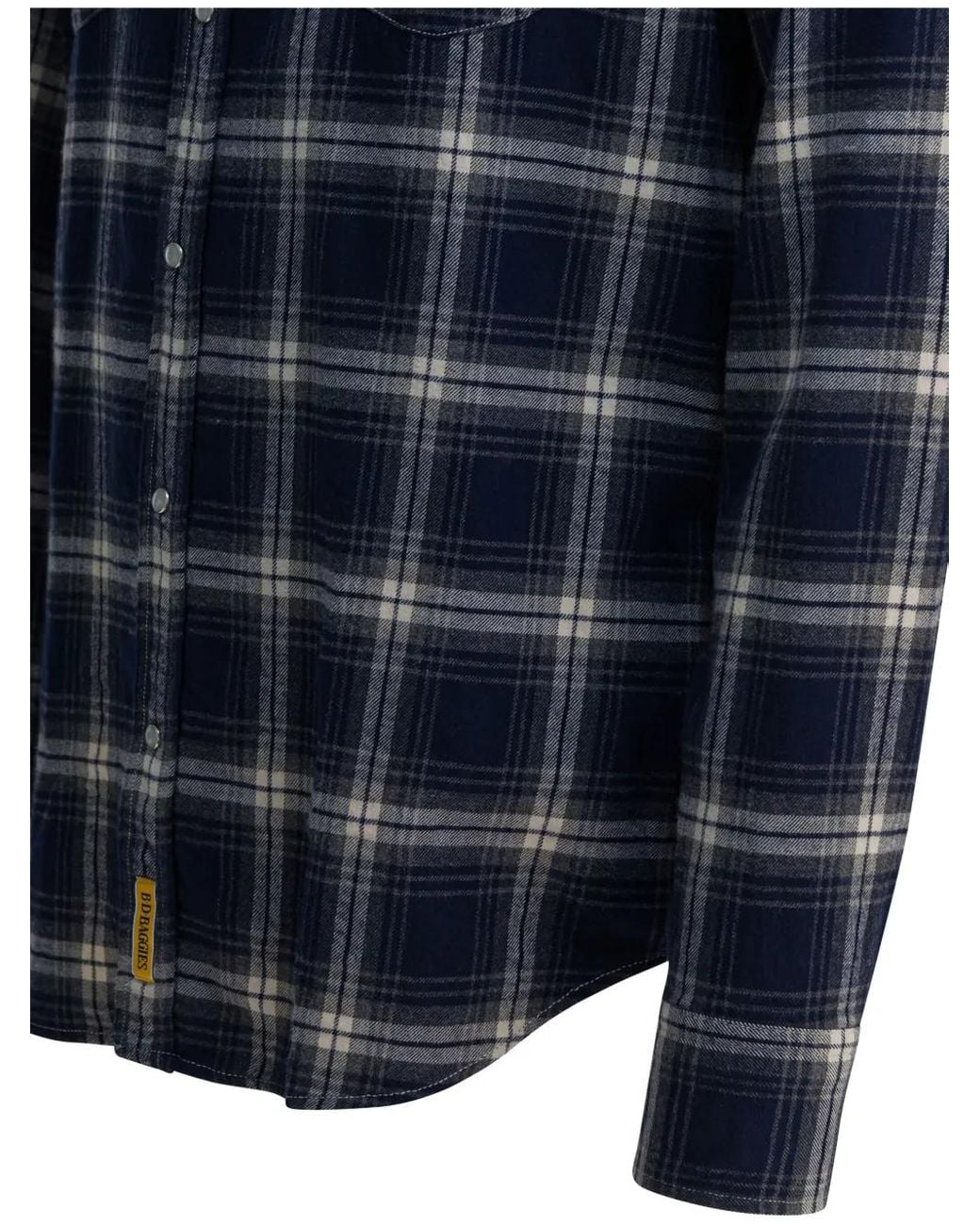 B.D. Baggies Blue Plaid Pockets Shirt for men