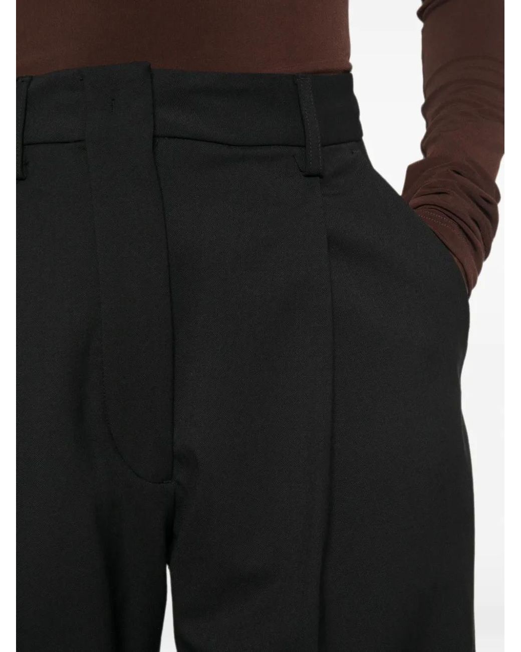 Thelatest White Pantalon De Tailleur E-Billie À Plis