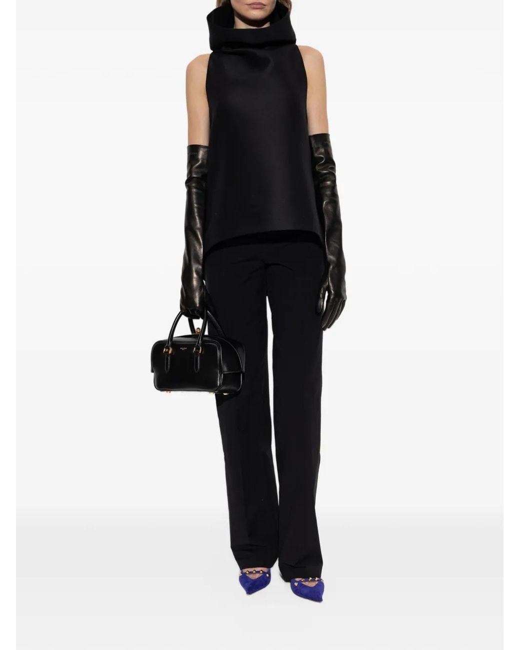 Balenciaga Blue M.City Stud-Embellished Pumps