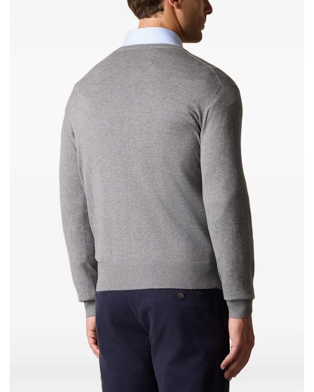 Brooks Brothers Gray Crew-Neck Sweater for men