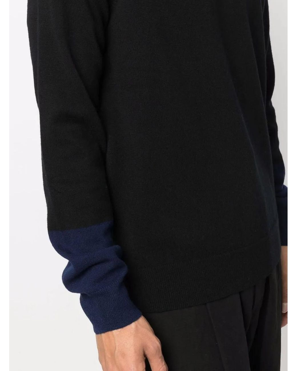 Comme des Garçons Blue Round Neck Sweater In Wool for men