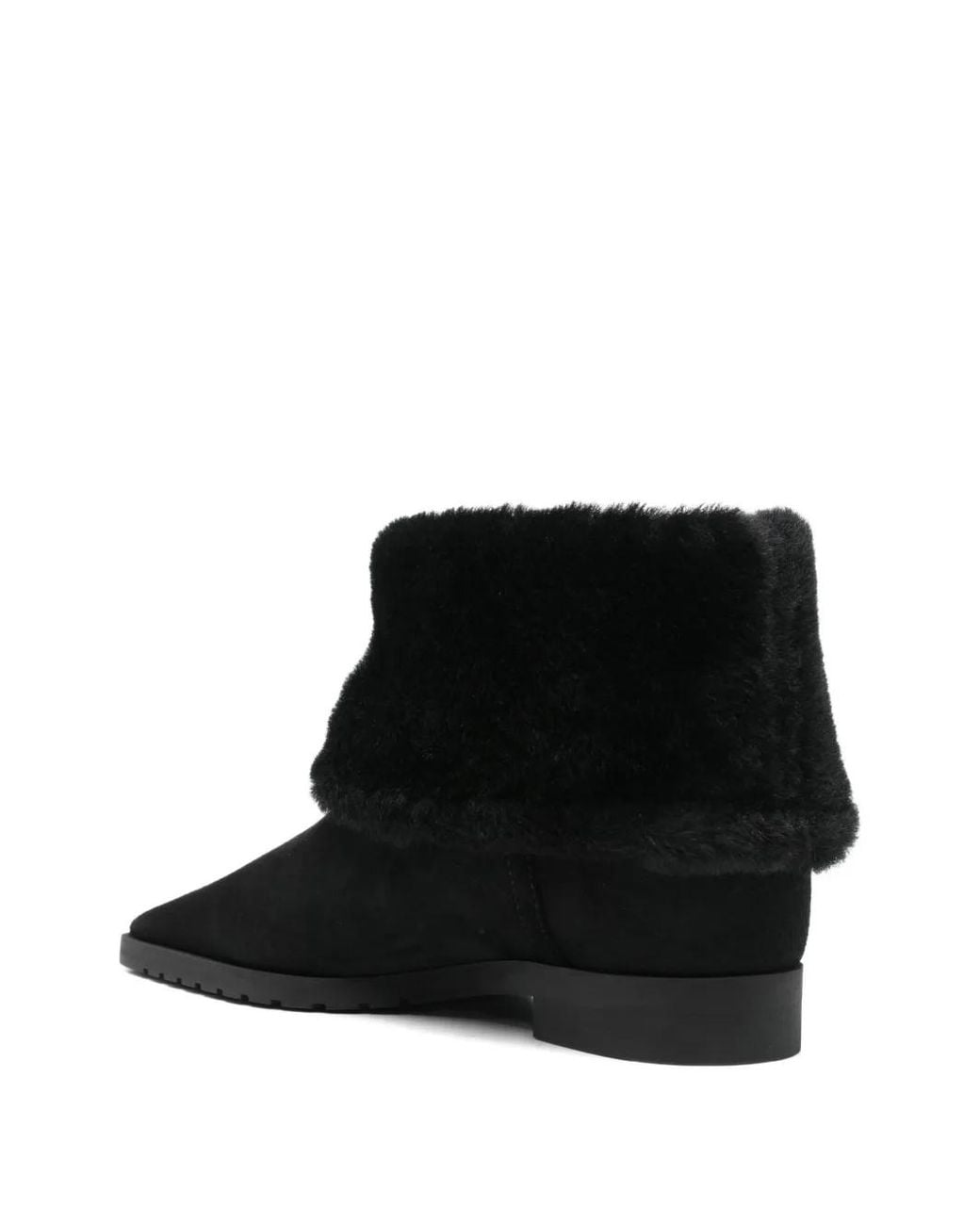 Totême Black Fold-Down Shearling Boots