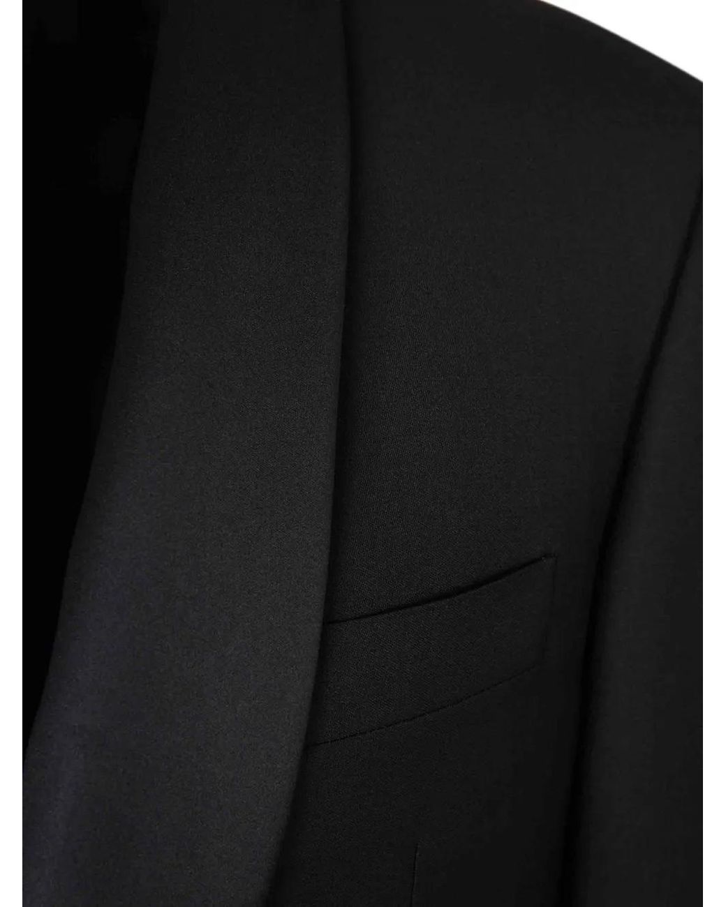 Canali Black Impeccabile Shawl-Lapel Button Suit for men