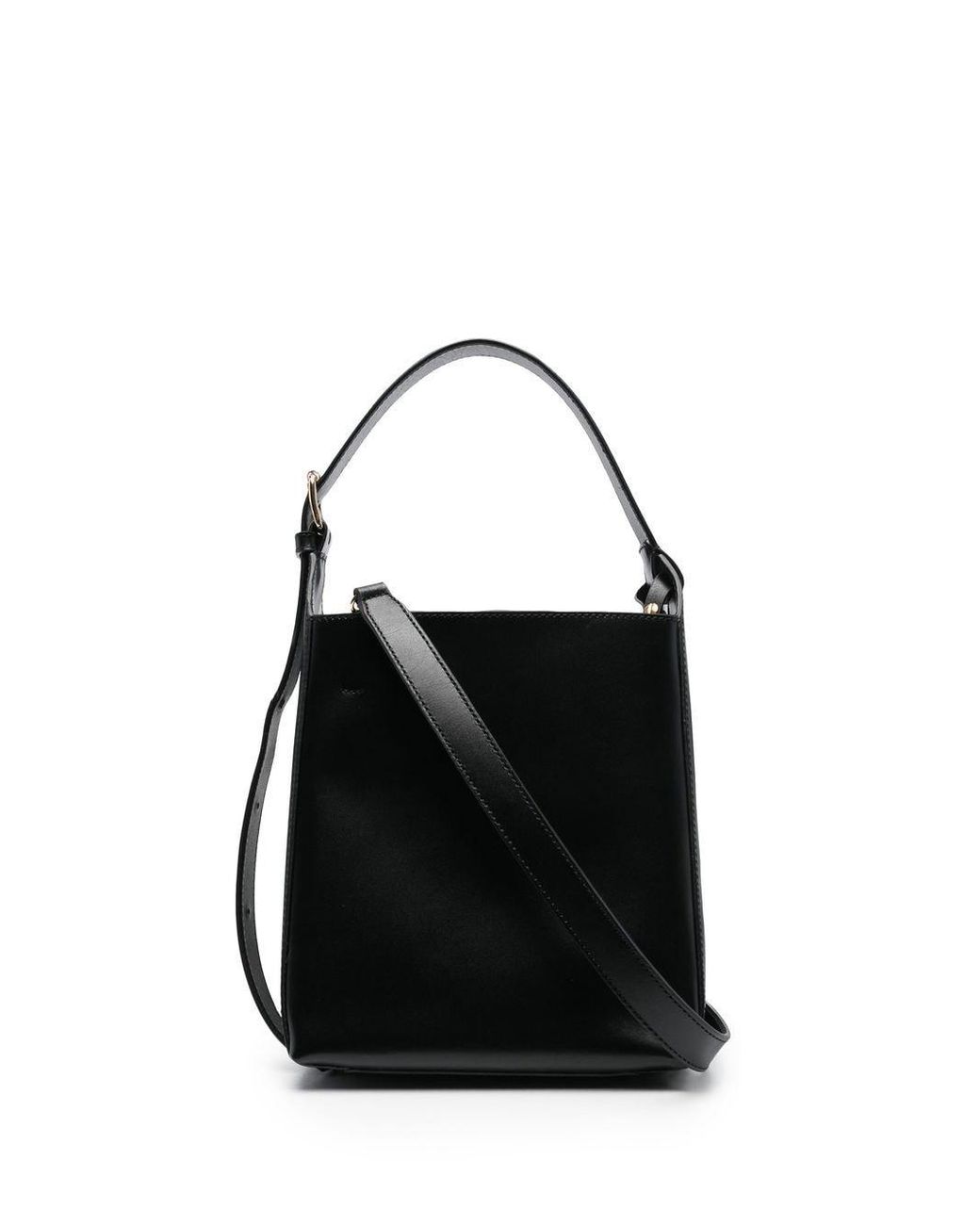 A.P.C. Leather Small Virginie Tote Bag in Black | Lyst
