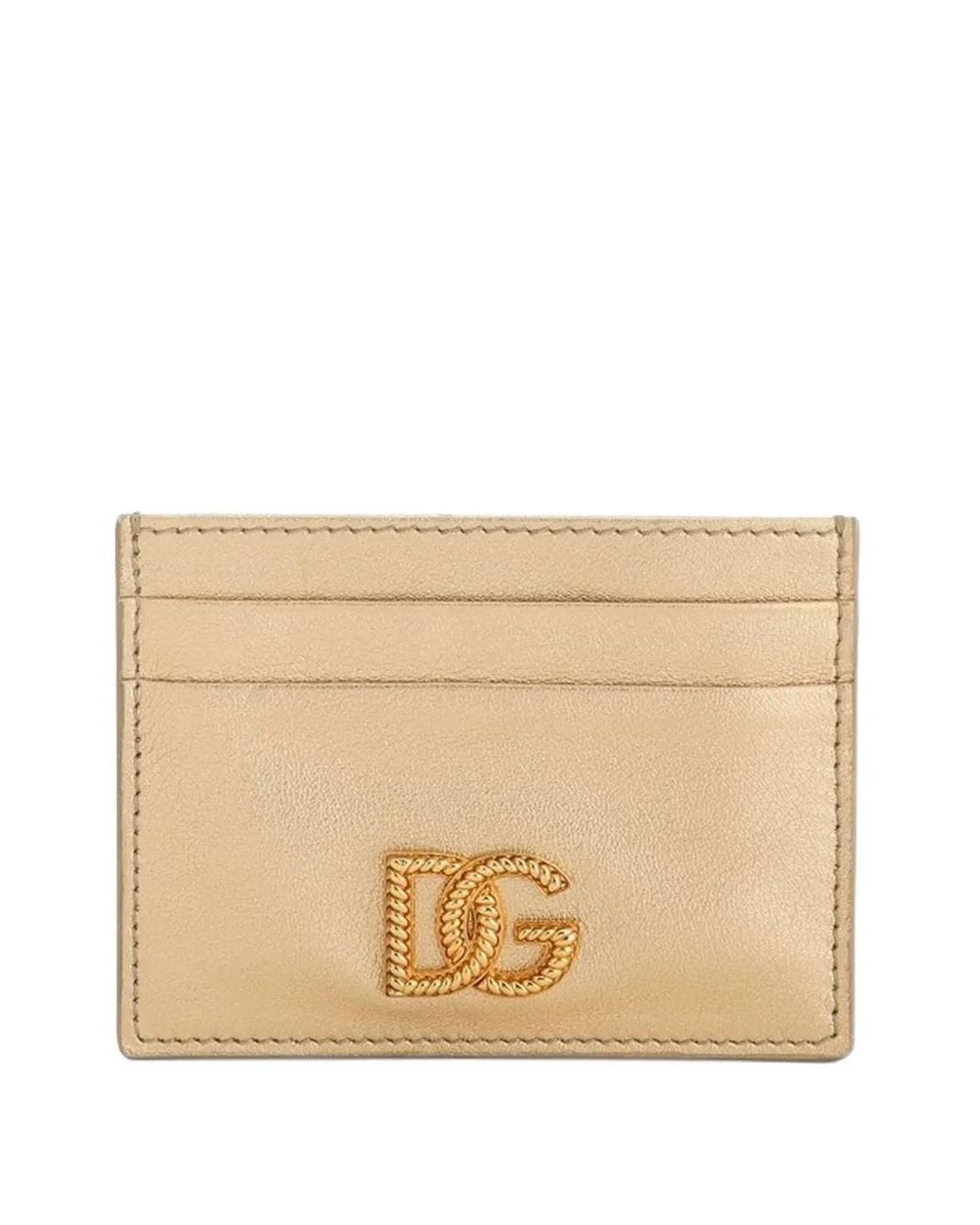 Dolce & Gabbana Natural Dg Logo Card Holder