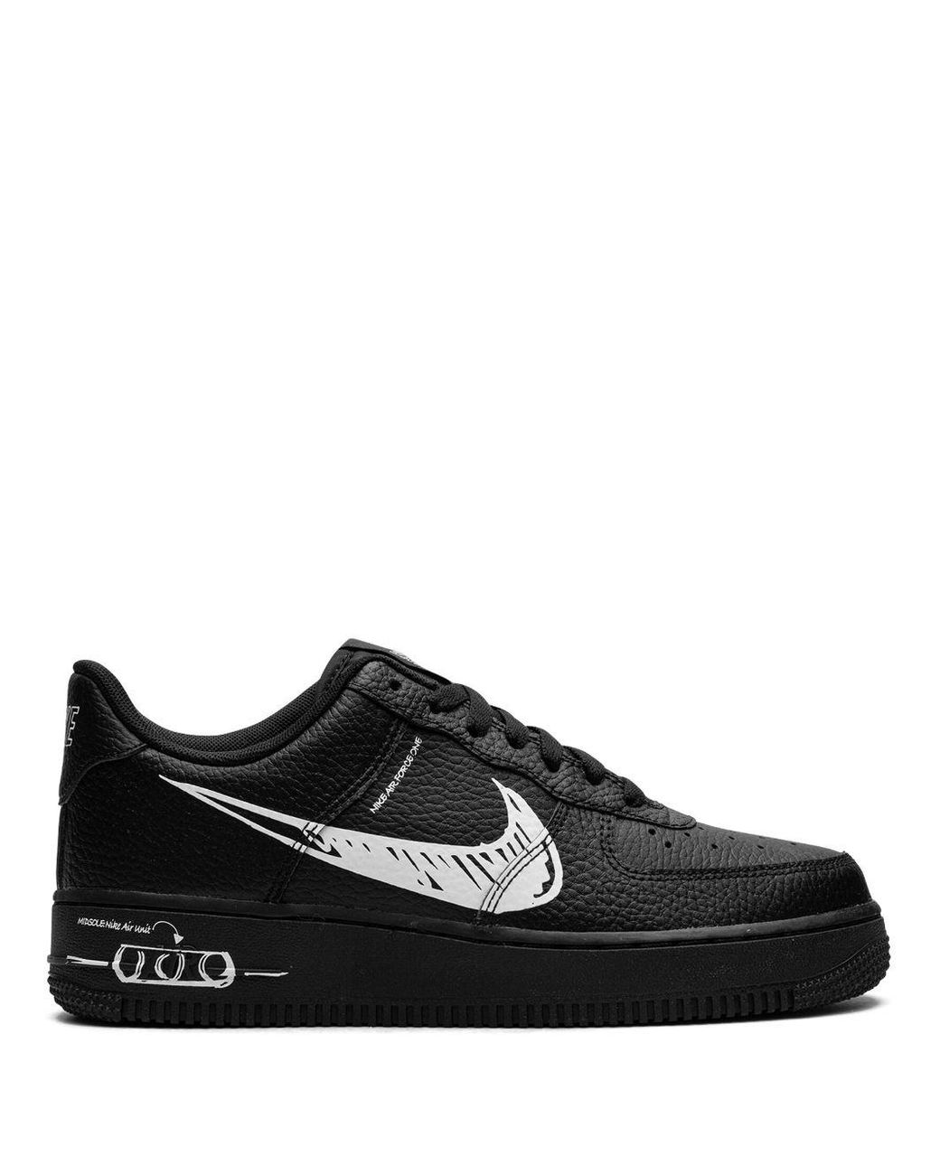 nike air force 1 low lv8 sketch black
