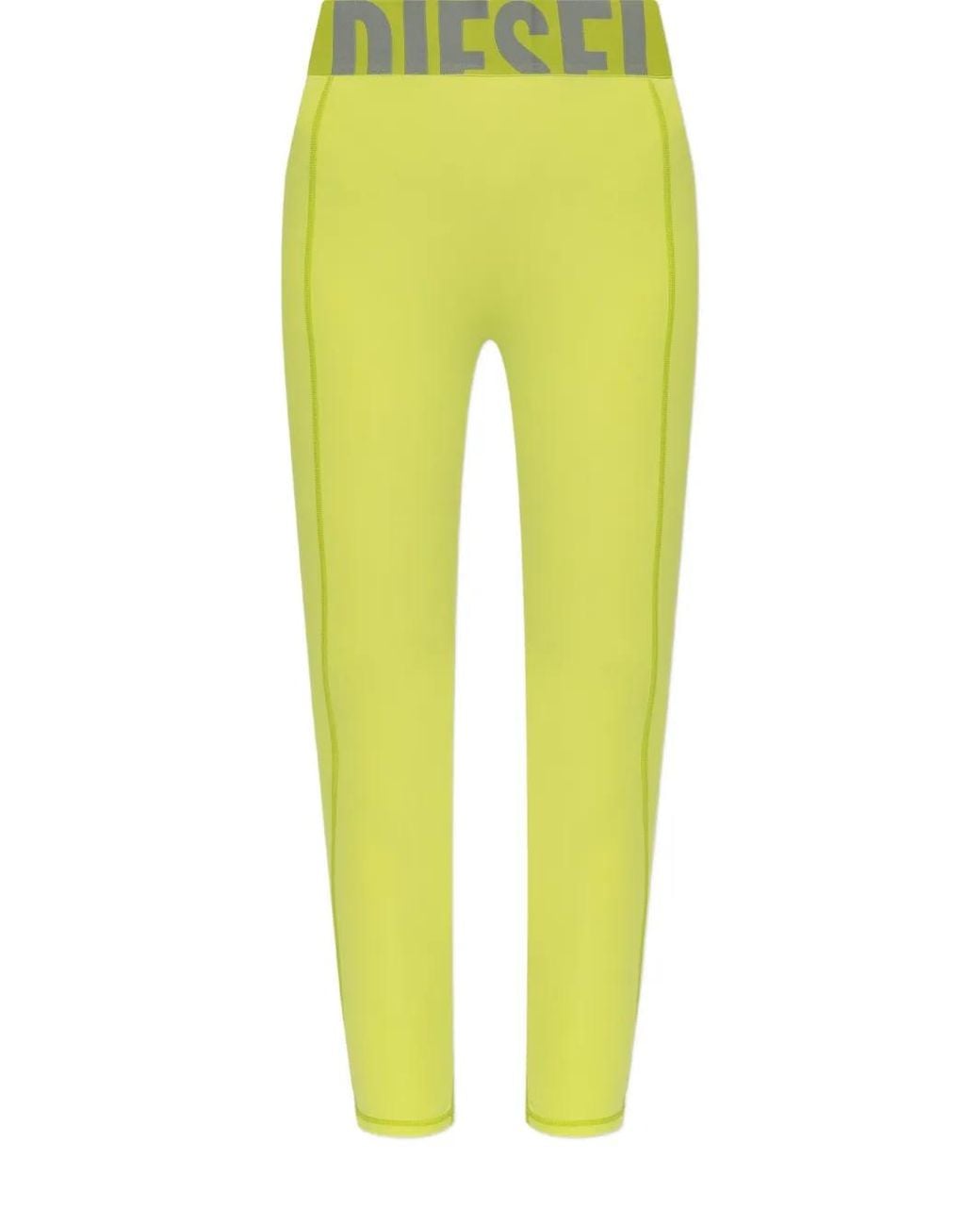 DIESEL Yellow Adeline Logo-Waistband Leggings