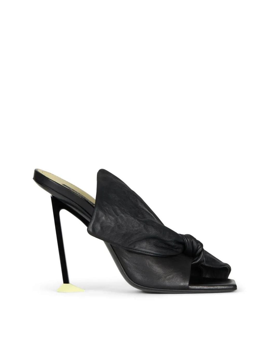 Givenchy Black Mules Boudoir En Cuir Nappa À Nœud
