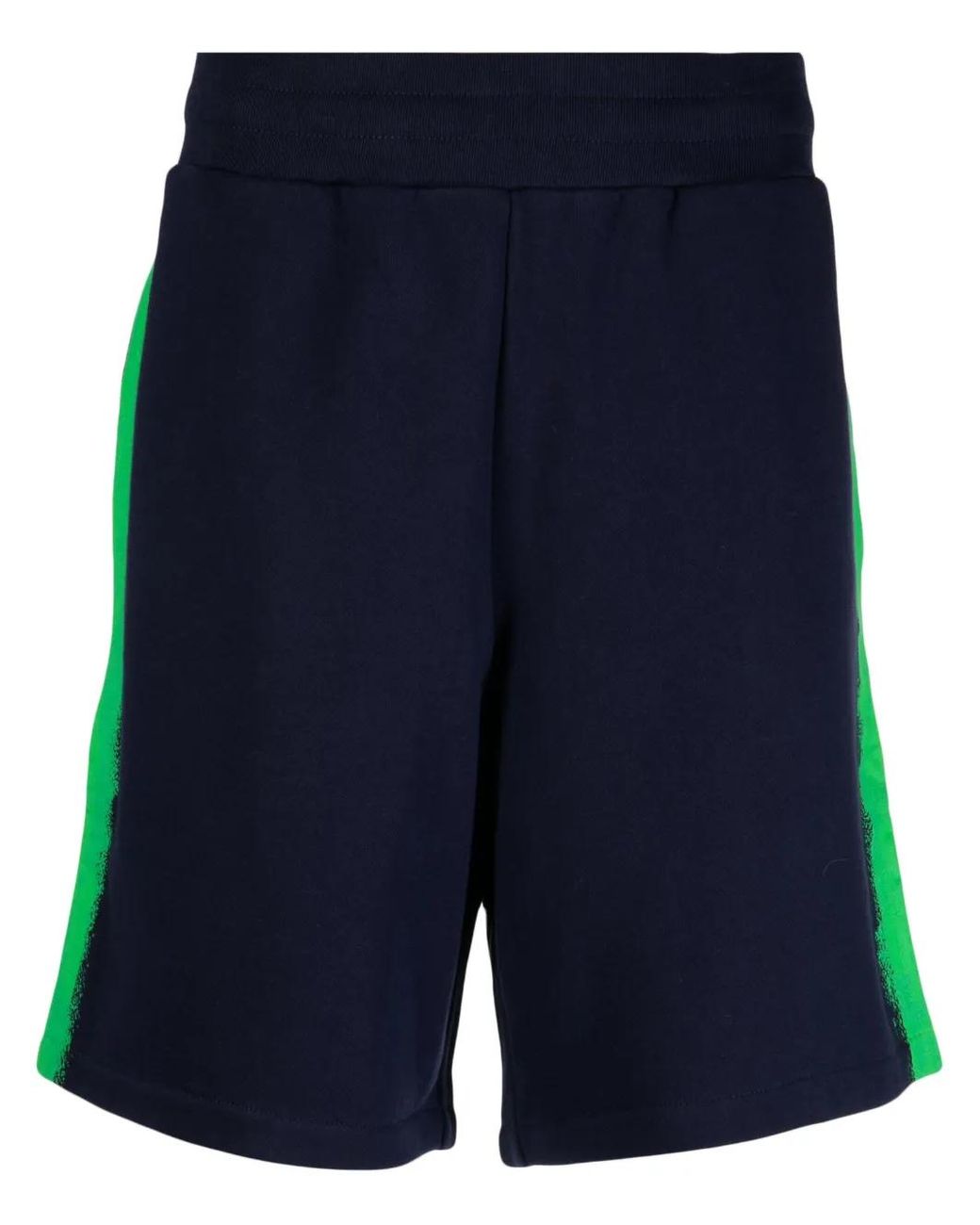 Moschino Blue Logo-Print Track Shorts for men