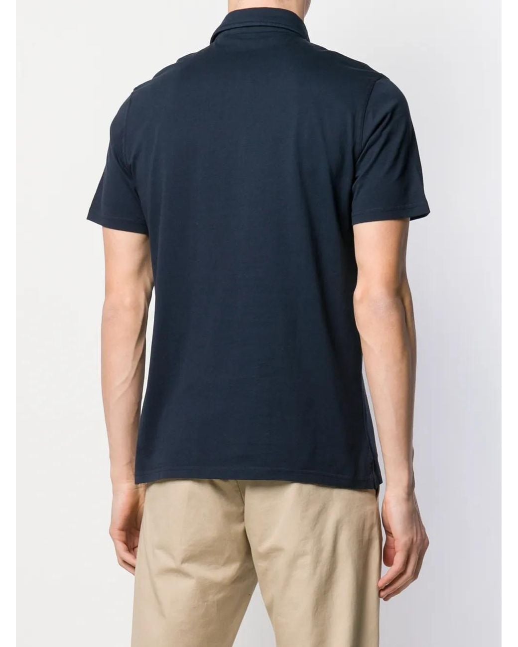 Aspesi Blue Basic Polo Shirt for men