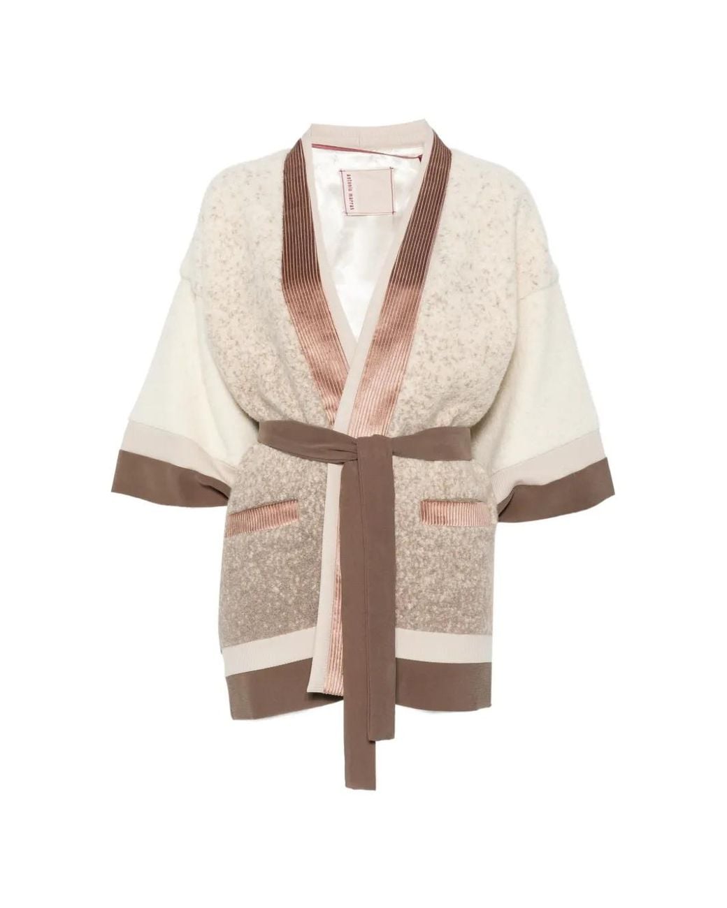 Antonio Marras Natural Belted Bouclé Jacket