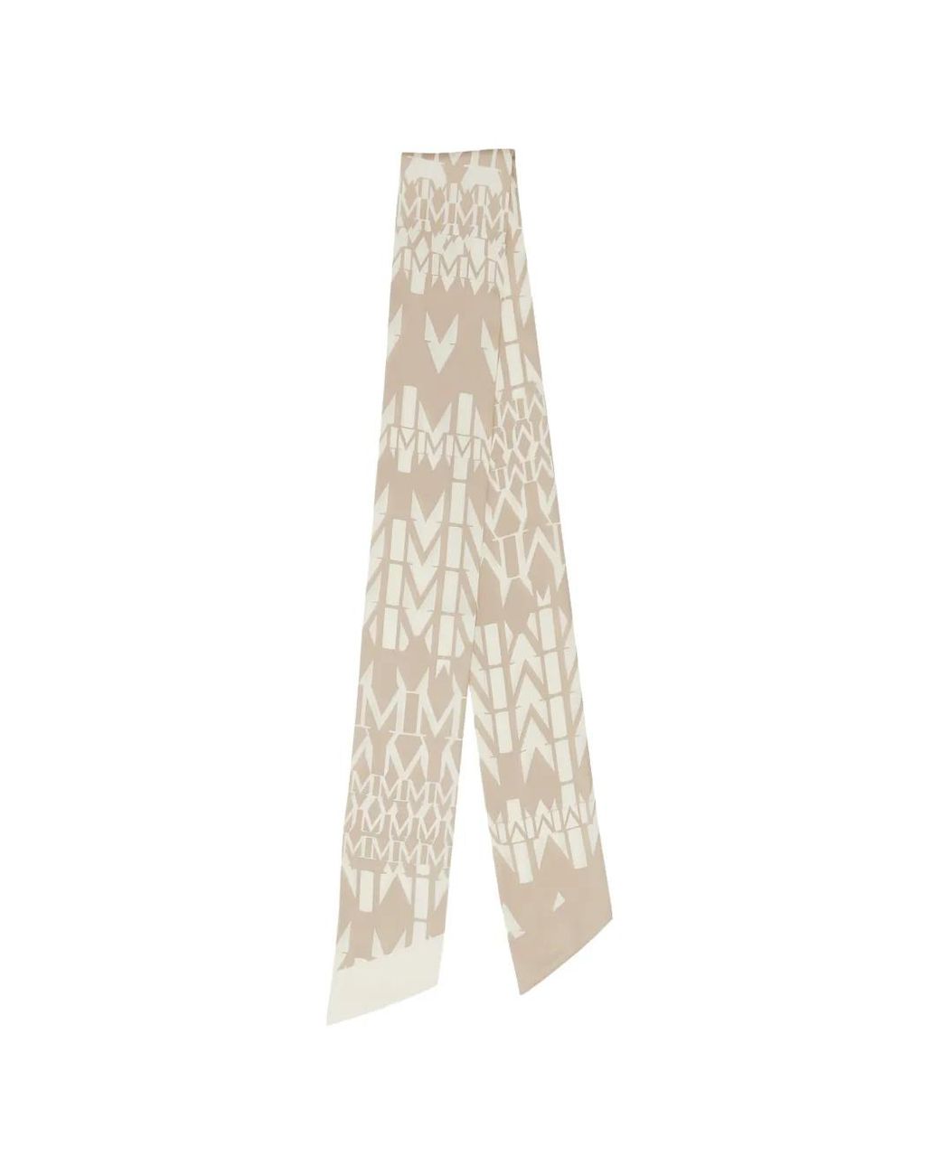 Guess White Geometric-Print Scarf