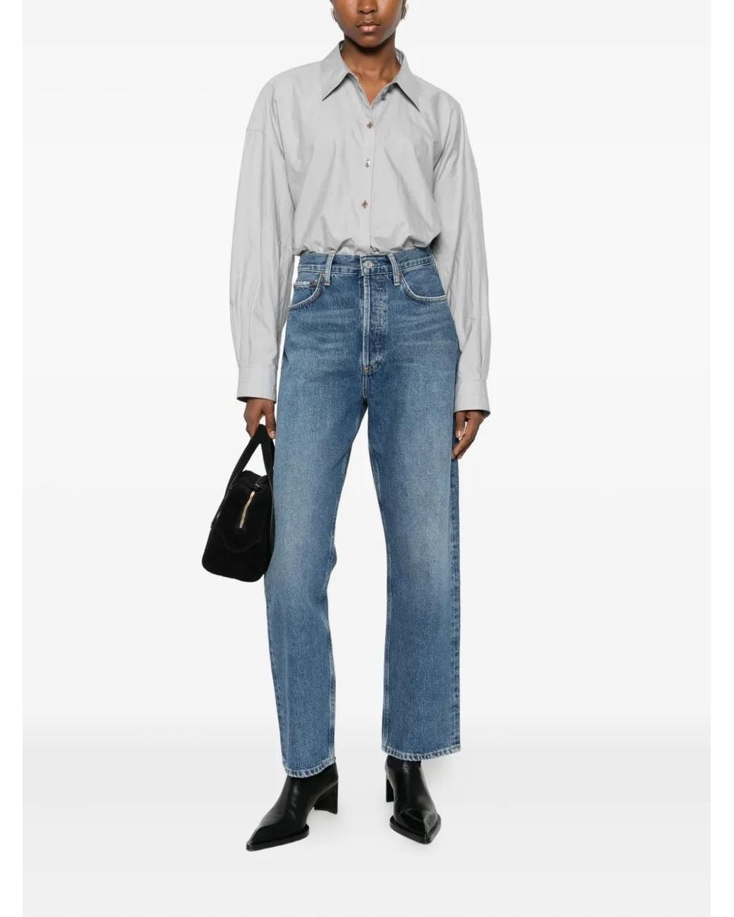 Agolde Blue Whiskering-Effect Jeans