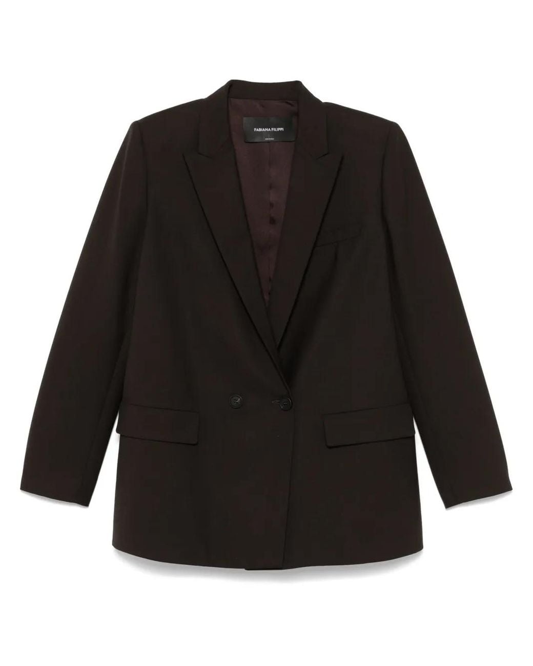 Fabiana Filippi Black Double-Breasted Blazer