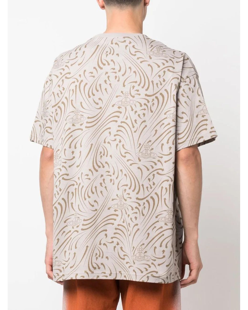 Vivienne Westwood Gray Graphic-Print T-Shirt for men