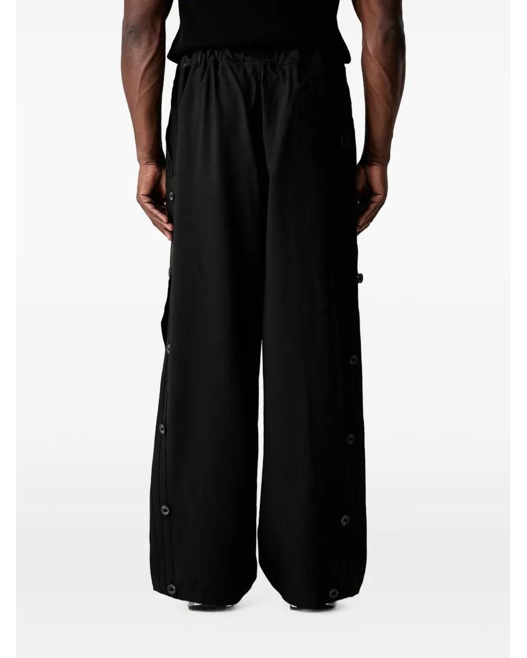 Y-3 Gray Pantalon Ceinturé À Fermeture Bouton for men