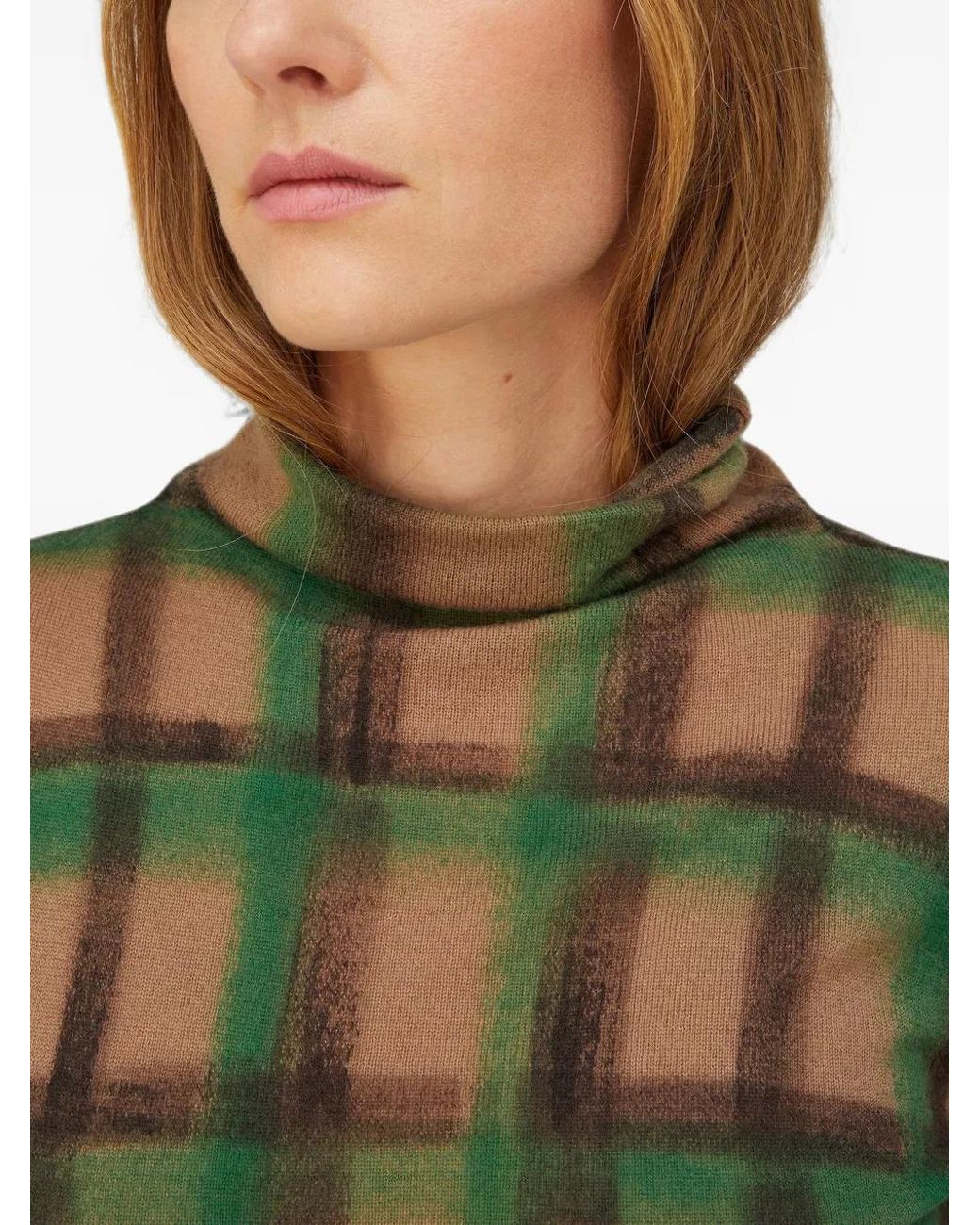 RETORI Green Check Cashmere Sweater