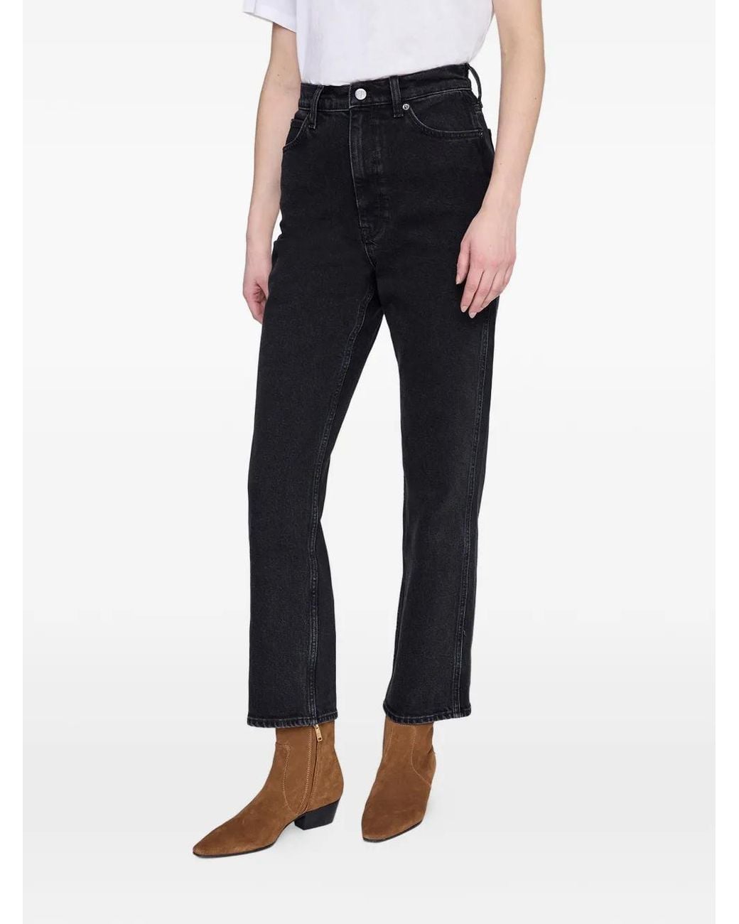 Anine Bing Black Washed Jean Jane