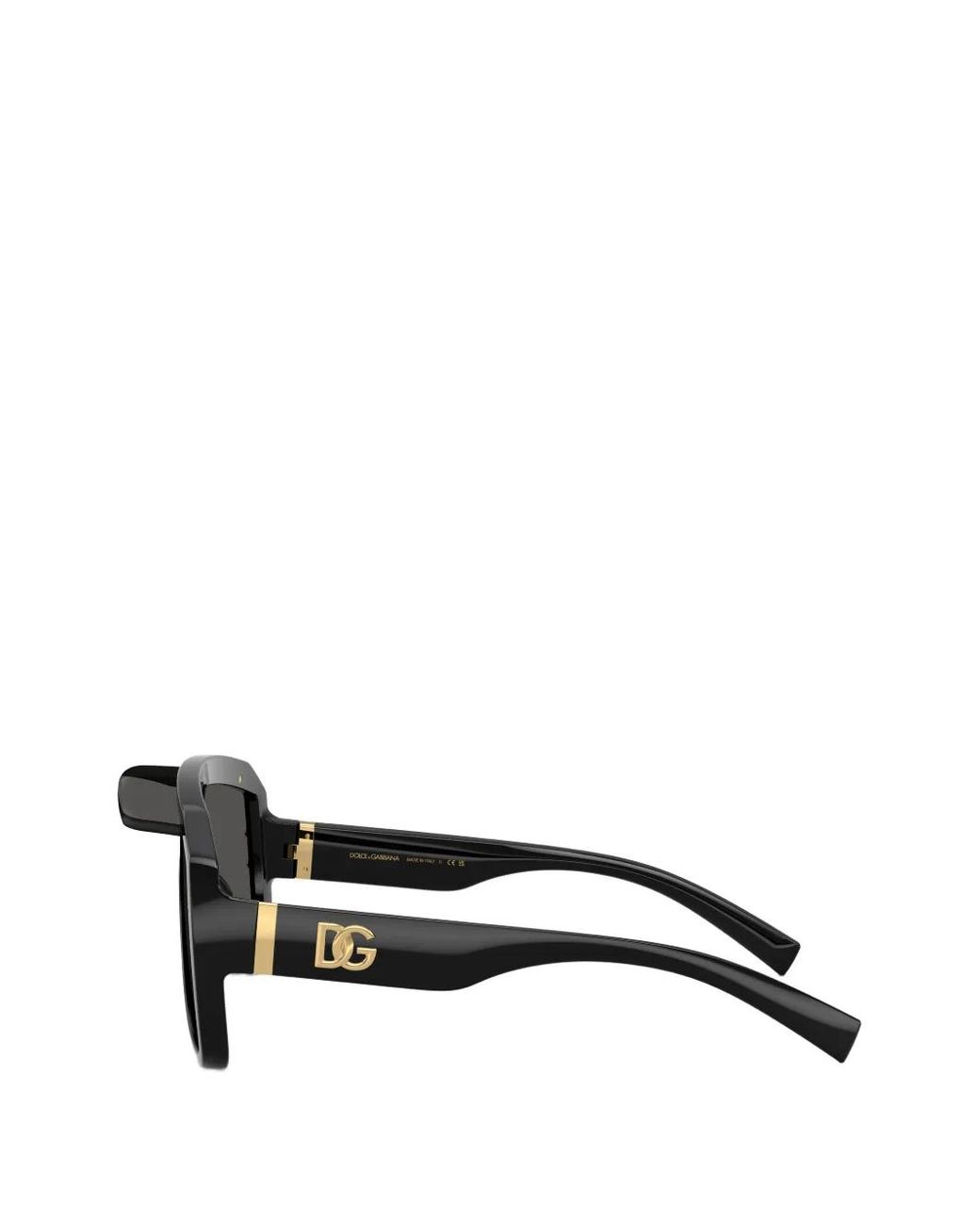 Dolce & Gabbana Black Lunettes De Soleil Géométriques Dg Crossed À Plaque Logo