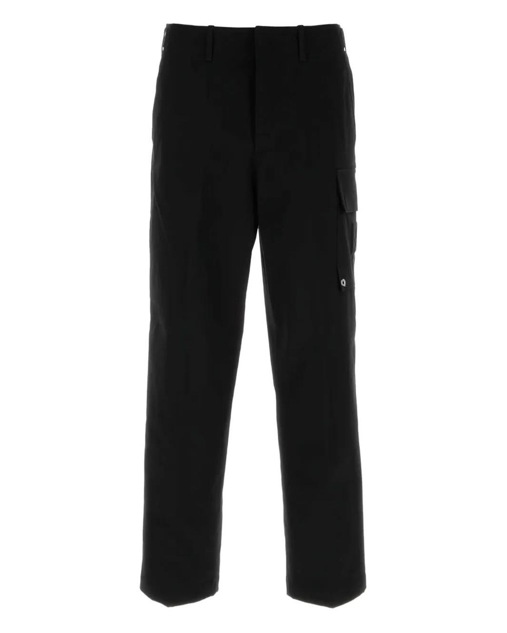 Fendi Black Belt-Loop Cargo Pants for men