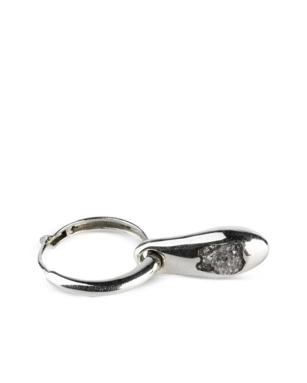 Parts Of 4 Metallic Teardrop-Charm Hoop Earrings