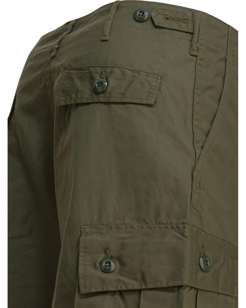 Buzz Rickson's Green Cargo Button-Fly Shorts for men