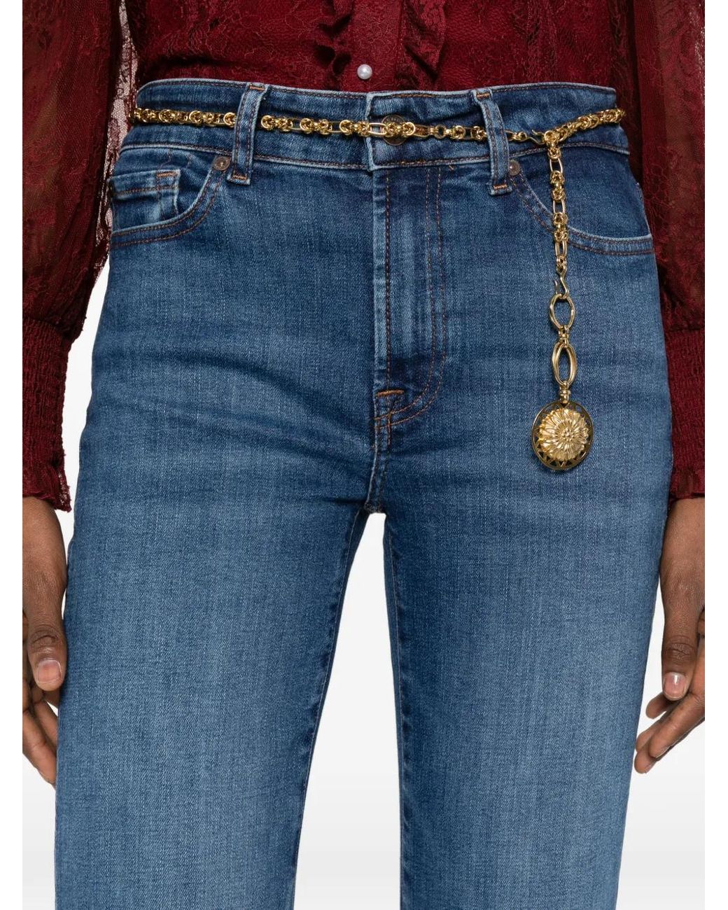 Seven7 Blue Belt-Loops Jeans