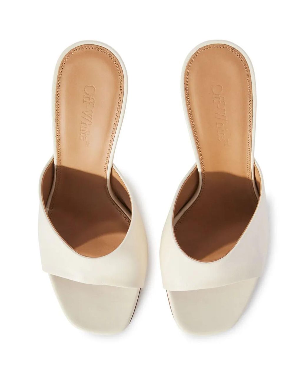 Off-White c/o Virgil Abloh White Jug Wedge-heel Leather Mules