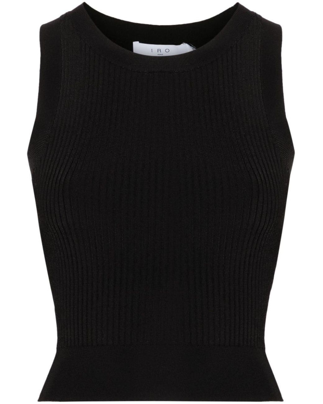 IRO Thana Ribbed-knit Tank Top in Black