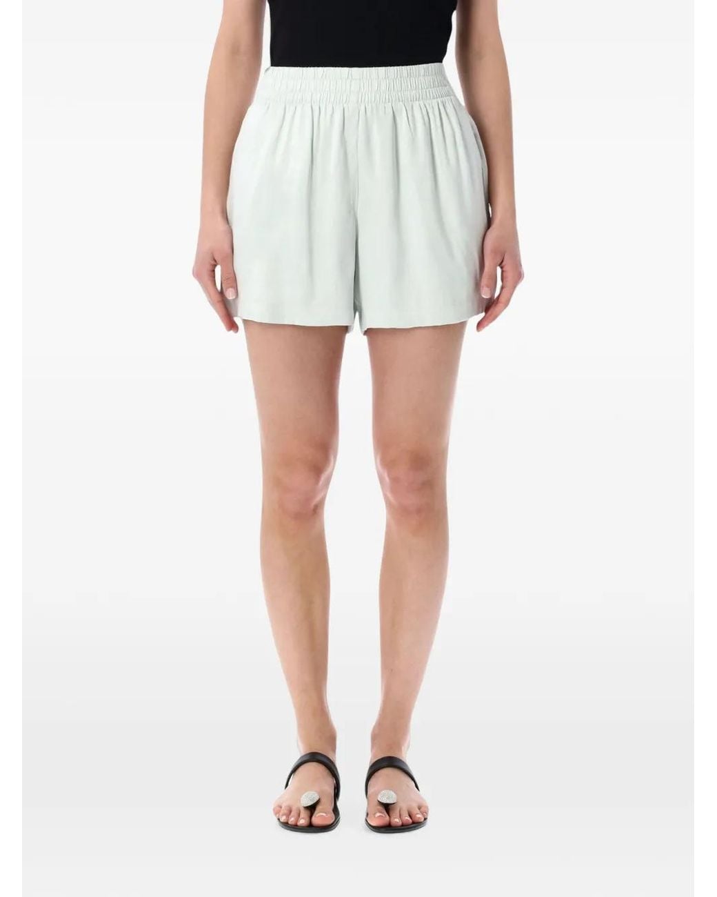 Anine Bing Blue Kam Elasticated-Waist Shorts