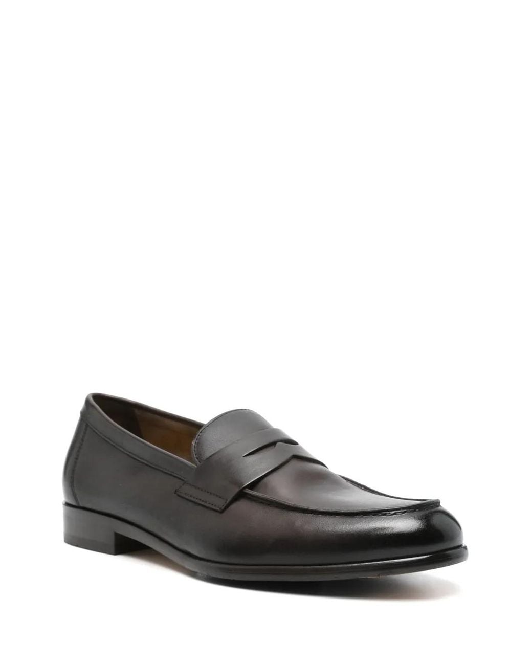 Doucal's Gray Leather Loafers for men