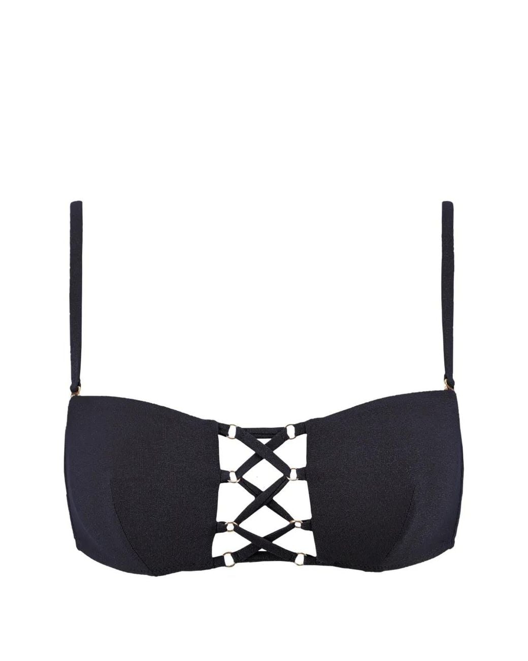 Aubade White Summer Glow Lace-Up Bikini Top