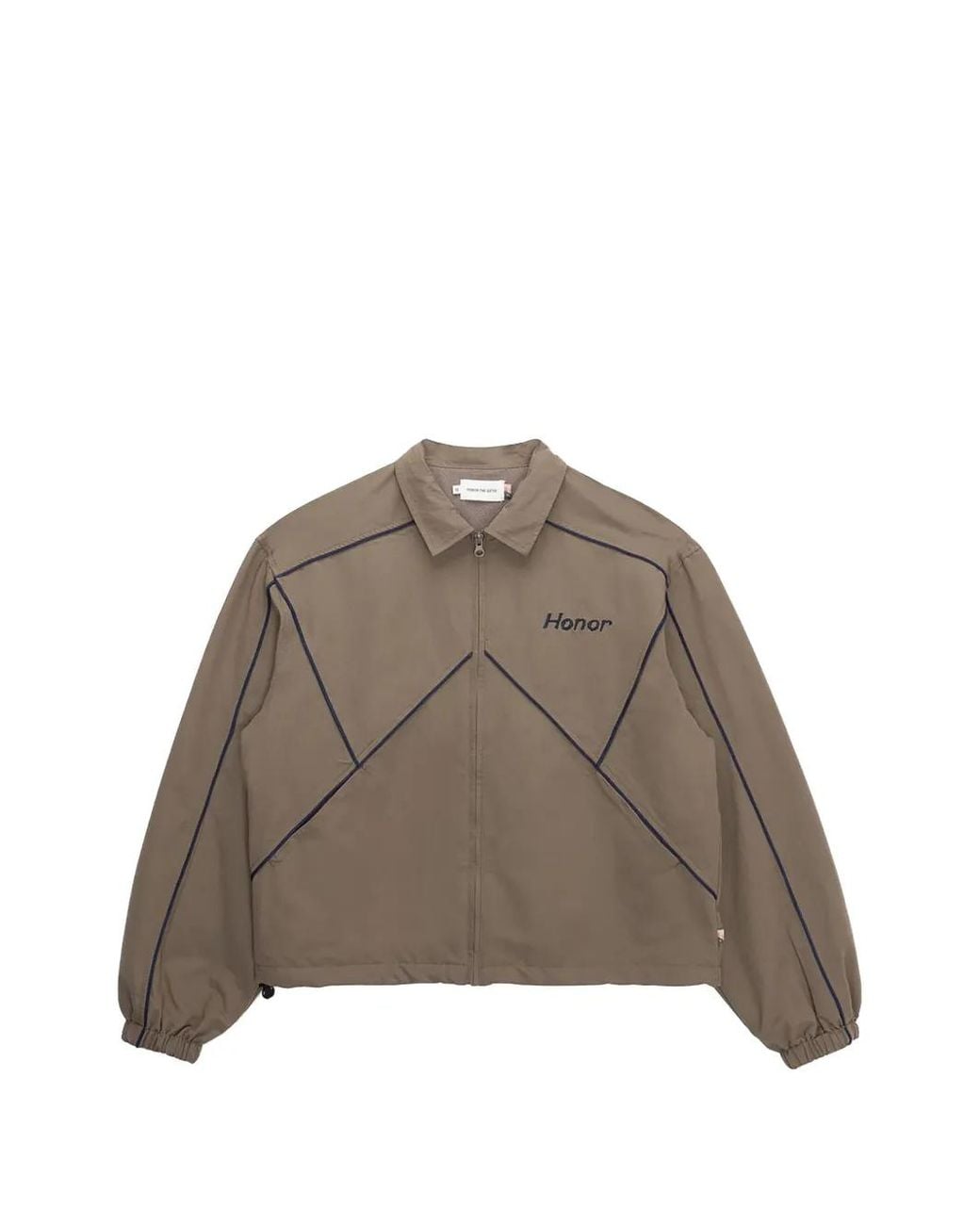 Honor The Gift Brown Growth Piped Track Jacket for men