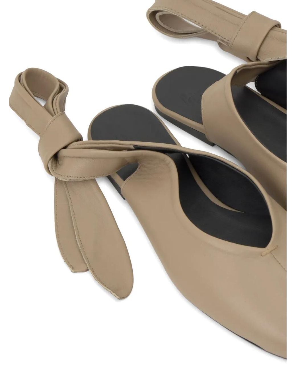 Castaner White Sybil Tie-Fastening Ballet Flats