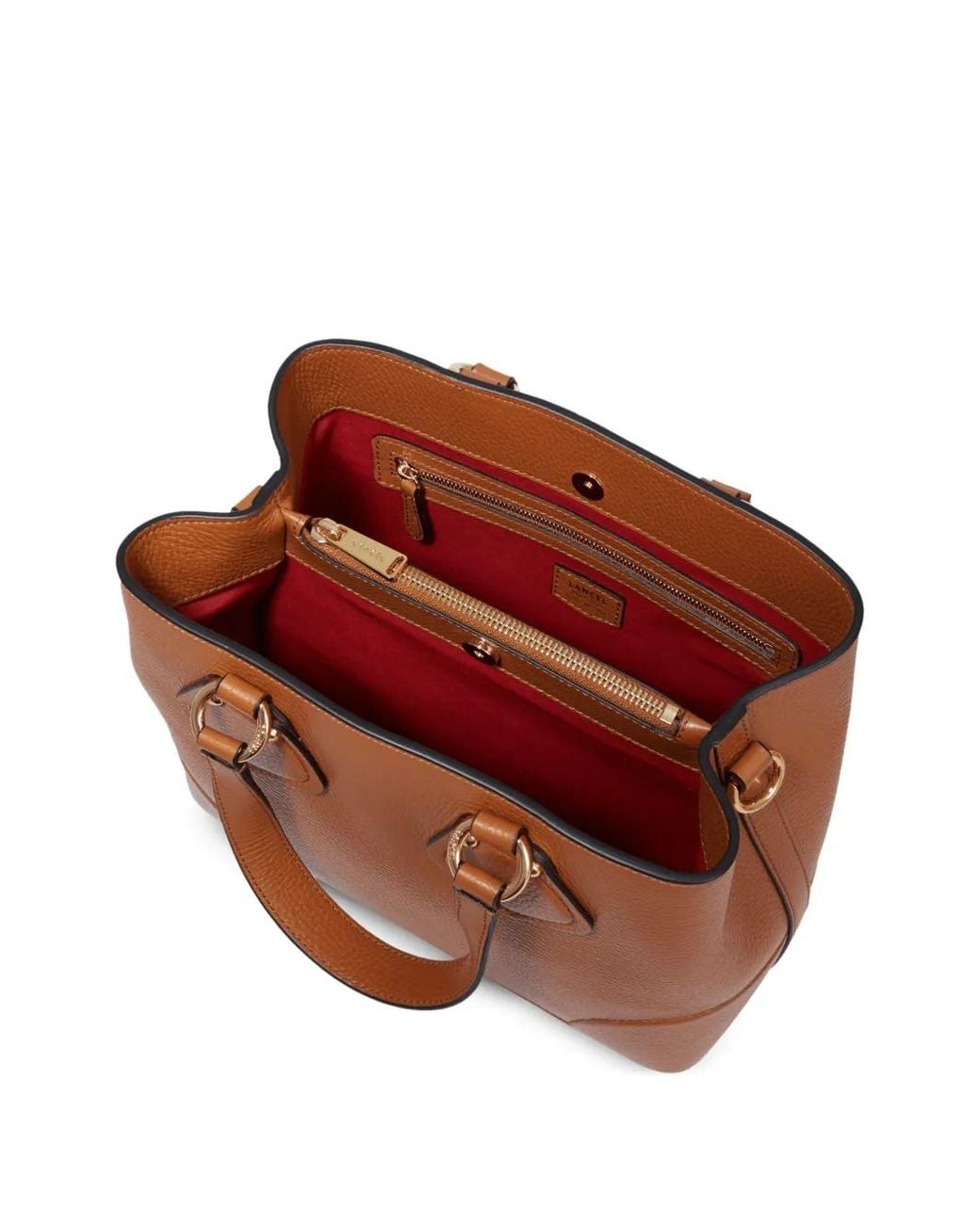 Lancel Brown Small Neo Izy De Lancer Leather Tote Bag