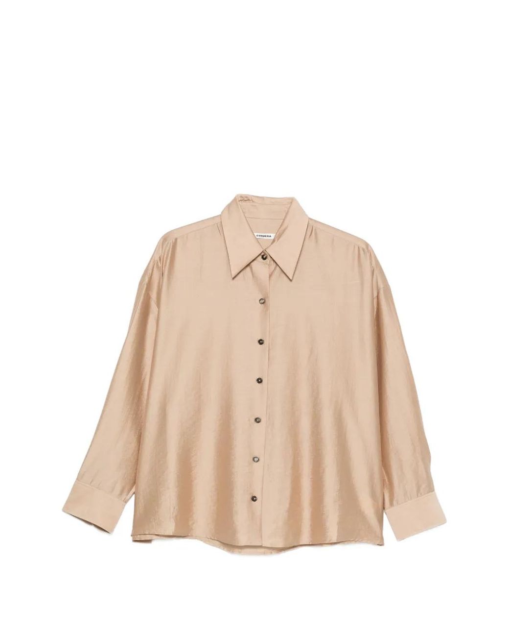 Camisa Con Cierre De Botones Cordera de color Natural