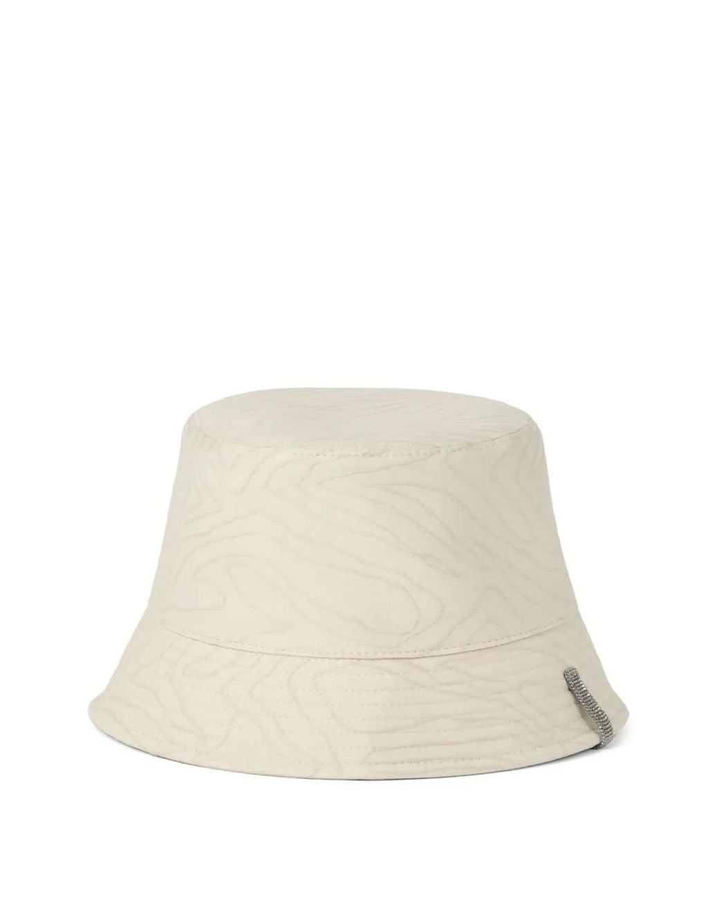 Brunello Cucinelli Natural Cotton-Blend Printed Bucket Hat