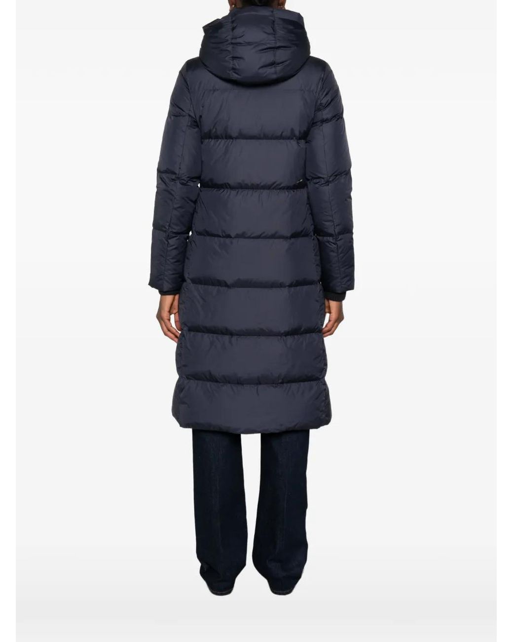 Marc O' Polo Blue Quilted Hooded Coat